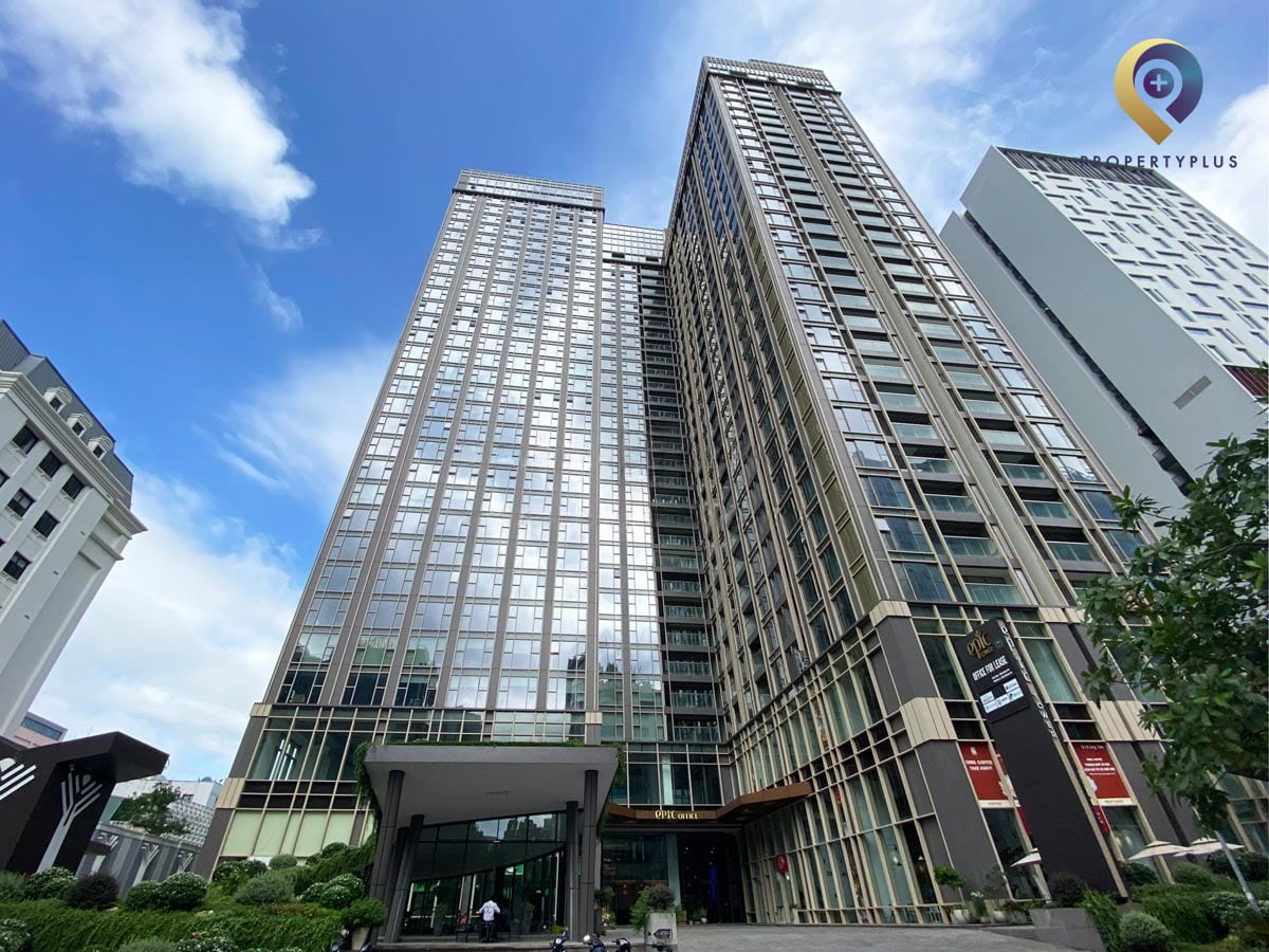 Toàn cảnh mặt ngoài tòa nhà Epic Tower với kiến trúc hiện đại và cao tầng nổi bật giữa khu vực Quận Cầu Giấy - hình ảnh từ Property Plus